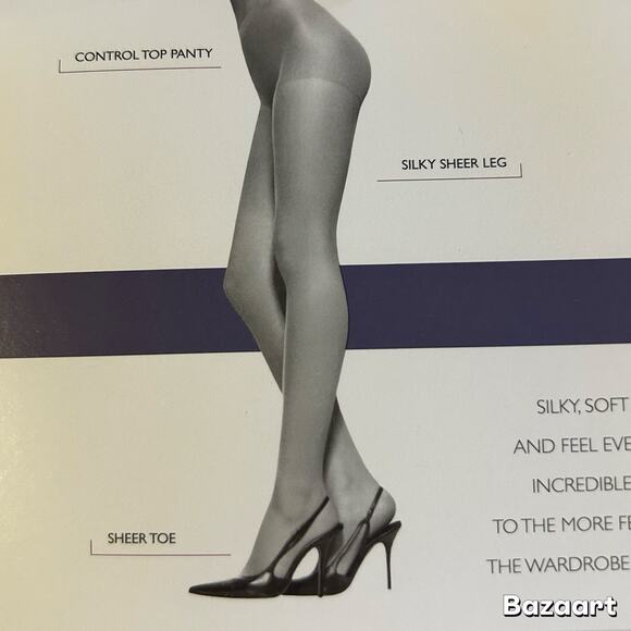 Hanes Silk Reflections Control Top Silky Sheer Pantyhose Style 717 Size CD - Picture 2 of 7